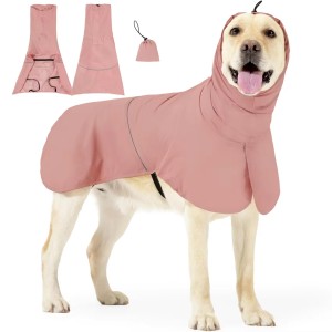 Adjustable Lightweight Rain Coat for Pets Breathable Polyester Fashion Style Simple Solid Reflective Waterproof Clothes for Dogs